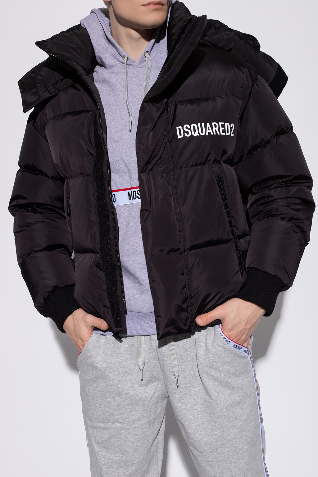 Jacket with logo Dsquared2 - SchaferandweinerShops Palau